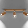 Deckenspot ZEKE 3 Eiche - 3x GU10 Fassung - max. 3x40W - exkl. LED's