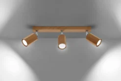 Deckenspot ZEKE 3 Eiche - 3x GU10 Fassung - max. 3x40W - exkl. LED's