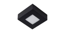 Dimmbare Badezimmer-Deckenleuchte, schwarz - 8 W - 3000 K - IP44