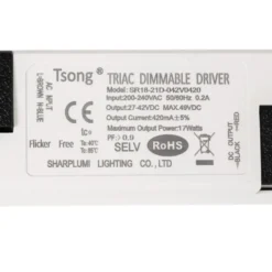 Dimmbarer LED Trafo - Triac / Phasenanschnitt - für 17W LED Panels - 30-42V 1000mA