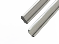 Eckprofil Aluminium - L2020xB16xH8,5mm - Silber + Abdeckung matt