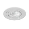 Einbaurahmen Weiß rund - schwenkbar - Sägegröße 80mm - Außengröße 92mm - exkl. LED Spot