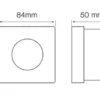 Einbaurahmen - Weiß - Sägegröße - 73mm - exkl. LED Spot