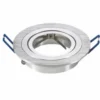 Einbauring Ø 75 mm – schwenkbar – GU10/MR16 – Aluminium Silber