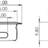 Endkappe für Aluminiumprofile 10mm - Silber