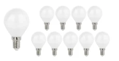 10er Pack - E14 LED Lampen - Typ G45 - 4,9W 470lm - Lichtfarbe optional