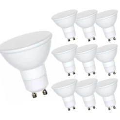 10er Pack - LED GU10 Strahler 6W 2700K Warmweiß entspricht 45W