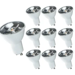10er Pack - LED Spot GU10 - 6W entspricht 40W - 3000K Warmweiß - 10° Abstrahlwinkel