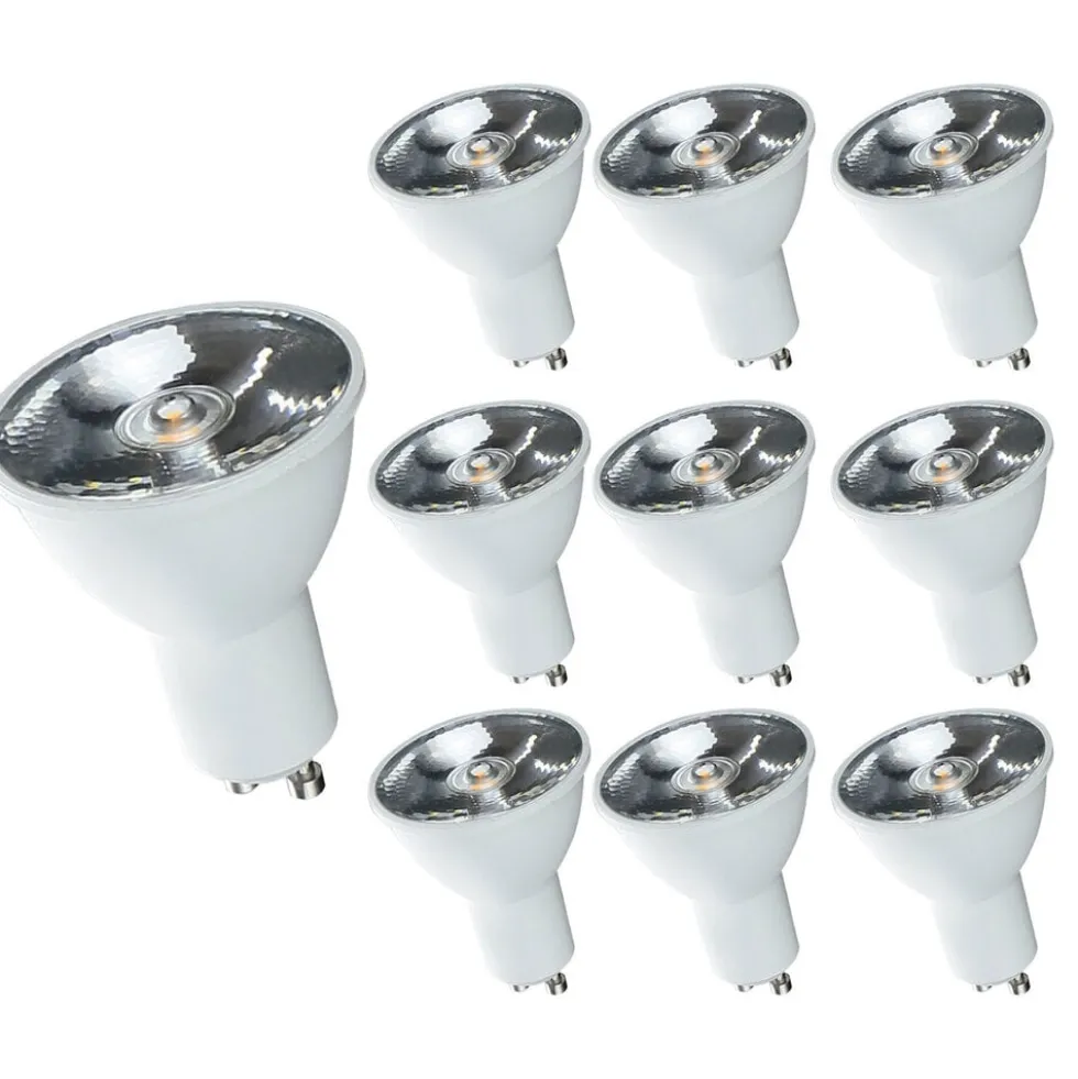 10er Pack - LED Spot GU10 - 6W entspricht 40W - 3000K Warmweiß - 10° Abstrahlwinkel