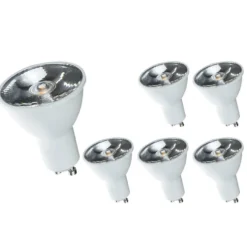 6er Pack - LED Spot GU10 - 6W entspricht 40W - 6000K Tageslichtweiß - 10° Abstrahlwinkel