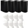 4er Set LED Wandlampe Außenbereich - 8x 2,8W - 2700K - Schwarz
