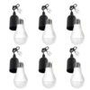 6er Vorteilspack E27 Baufassung für Umzüge mit Lüsterklemme - inkl. 6x LED Lampe E27- A60 - 9W 6000K Tageslichtweiß