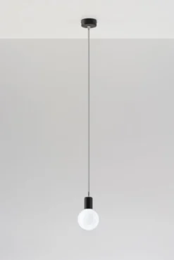 Hängeleuchte EDISON Grau - 1x E27 Fassung - max. 60W - exkl. LED's
