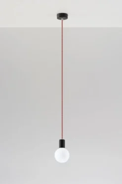 Hängeleuchte EDISON Schwarz & Rot - 1x E27 Fassung - max. 60W - exkl. LED's