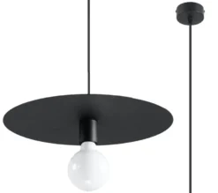 Hängeleuchte FLAVIO Schwarz - 1x E27 Fassung - max. 60W - exkl. LED's