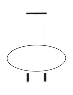 Hängeleuchte HOLAR 2 Schwarz - 2x GU10 Fassung - max. 2x40W - exkl. LED's