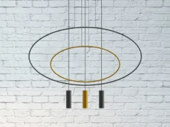 Hängeleuchte HOLAR 2 Schwarz - 2x GU10 Fassung - max. 2x40W - exkl. LED's