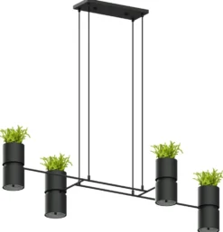 Hängeleuchte KUKKIA Schwarz - 4x GU10 / ES111 Fassung - max. 4x40W - exkl. LED's