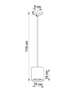Hängeleuchte ORBIS 1 Schwarz - 1x GU10 Fassung - max. 40W - exkl. LED's