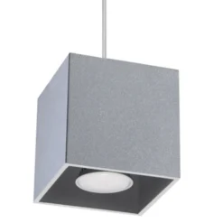 Hängeleuchte QUAD 1 Grau - 1x GU10 Fassung - max. 40W - exkl. LED's