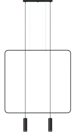Hängeleuchte RANA 2 Schwarz - 2x GU10 Fassung - max. 2x40W - exkl. LED's