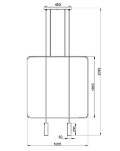 Hängeleuchte RANA 2 Schwarz - 2x GU10 Fassung - max. 2x40W - exkl. LED's
