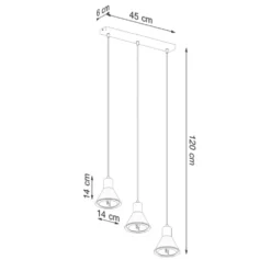 Hängeleuchte TALEJA 3 Schwarz - GU10 AR111 Fassung - exkl. LED's