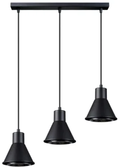 Hängeleuchte TALEJA 3 Schwarz - GU10 AR111 Fassung - exkl. LED's