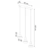 Hängeleuchte TALEJA 3 Schwarz - 3x E27 Fassung - max. 3x60W - exkl. LED's