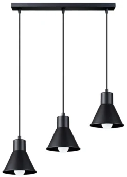 Hängeleuchte TALEJA 3 Schwarz - 3x E27 Fassung - max. 3x60W - exkl. LED's