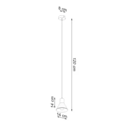 Hängeleuchte TALEJA 1 Schwarz - 1x E27 Fassung - max. 60W - exkl. LED's