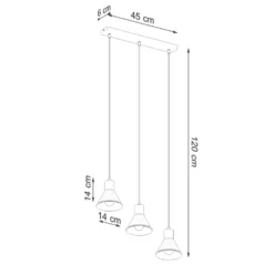 Hängeleuchte TALEJA 3 Weiß - 3x E27 Fassung - max. 3x60W - exkl. LED's