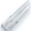 Komplettset - 150cm Doppelfassung - IP65 Feuchtraum -Wannenleuchte + 2 x 25W LED Leuchtstoffröhren 4000K - 840 - Neutralweiß