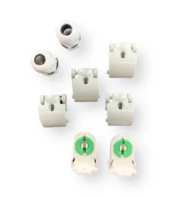Komplettset - 150cm Doppelfassung - IP65 Feuchtraum -Wannenleuchte + 2 x 25W LED Leuchtstoffröhren 4000K - 840 - Neutralweiß