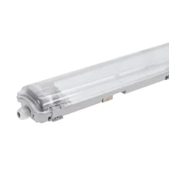 Komplettset - 120cm Doppelfassung - IP65 Feuchtraum - Wannenleuchte + 2 x 18W LED Röhren 4000K - 840 - Neutralweiß - Komplett
