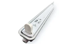 Komplettset - 150cm Einzelfassung - IP65 Feuchtraum -Wannenleuchte + 25W LED Leuchtstoffröhre 6000K - 865 - Tageslichtweiß - Komplett