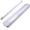 Komplettset - 120cm Einzelfassung - IP65 Feuchtraum -Wannenleuchte + 18W LED Röhre 6000K - 865 - Tageslichtweiß - Komplett