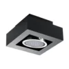 LED AR111 GU10 Deckenspot Armatur Schwarz - für 1 LED GU10 Spot