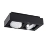 LED AR111 GU10 Deckenspot Armatur schwarz - zweifach für 2 LED GU10 Spots