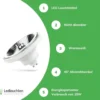 LED AR111 GU10 230V – 12W – 3000K Warmweiß – 45° Abstrahlwinkel