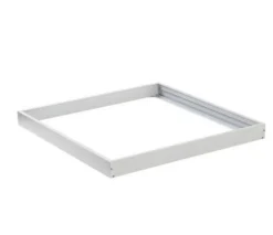 LED Aufbau-Rahmen Typ A für Panel 60×60 cm – Weißes Aluminium – 5 cm Höhe inkl. Schrauben