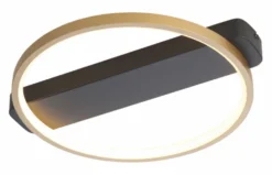 LED Deckenleuchte Cintura Ø 35cm Schwarz / Gold