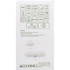 LED-Deckenleuchte - oval - mit Sensor - 20W 4000K - IP54 - 230V