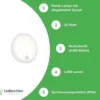 LED-Deckenleuchte - rund - mit Sensor - 20W 4000K - IP54 - 230V