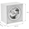LED Deckenspot - AR111 GU10 230V - matt Weiß viereckig - exkl. LED Spot