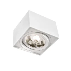 LED Deckenspot - AR111 GU10 230V - matt Weiß viereckig - exkl. LED Spot