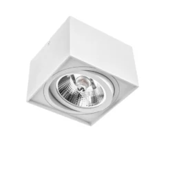 LED Deckenspot - AR111 GU10 230V - matt Weiß viereckig - exkl. LED Spot