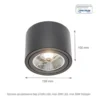 LED Deckenspot AR111 230V – Matt Schwarz - exkl. LED Spot