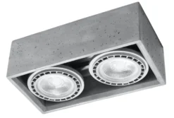 LED Deckenspot Beton QUATRO - 2 x GU10 AR111 Fassung - exkl. LED's