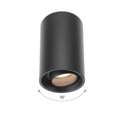 LED Deckenspot CHLOE LENS - 1x GU10 Fassung - Mattschwarz